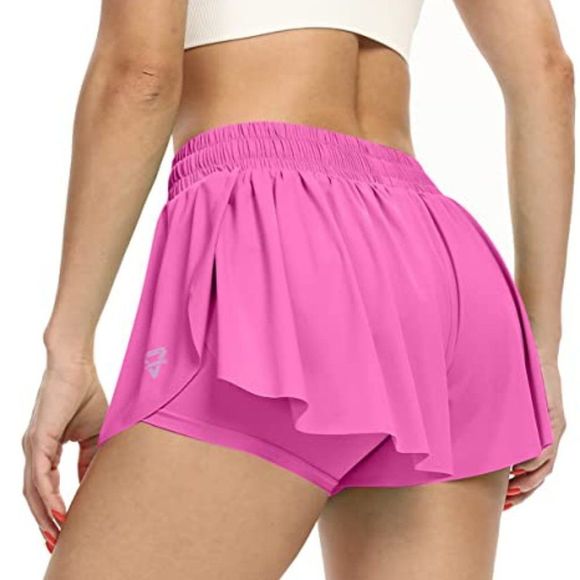 Flowy Skirts for Women Gym Athletic Shorts Workout Running - Main Image
